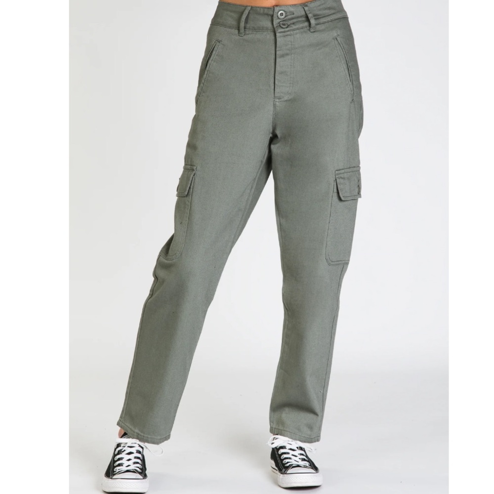 Harlow Cargo Pants - Olive Khaki